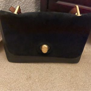 Zara woman suede and leather satchel